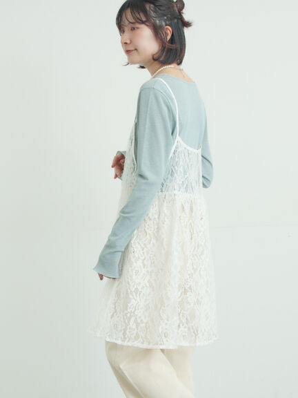 前後2WAYレースキャミソール（オフホワイト/グレー/ブラック）｜Samansa Mos2（サマンサ モスモス）通販