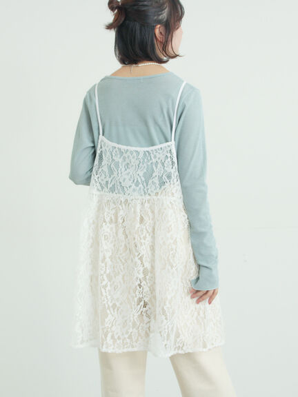 前後2WAYレースキャミソール（オフホワイト/グレー/ブラック）｜Samansa Mos2（サマンサ モスモス）通販