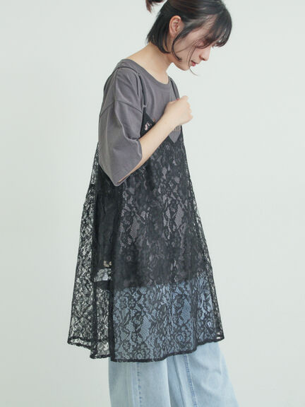 前後2WAYレースキャミソール（オフホワイト/グレー/ブラック）｜Samansa Mos2（サマンサ モスモス）通販