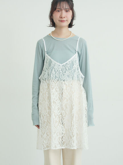 前後2WAYレースキャミソール（オフホワイト/グレー/ブラック）｜Samansa Mos2（サマンサ モスモス）通販