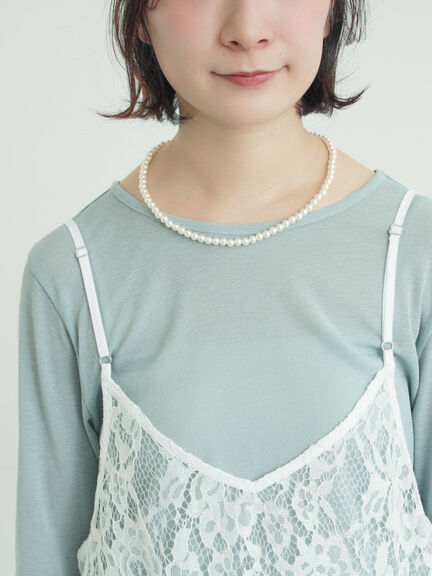 前後2WAYレースキャミソール（オフホワイト/グレー/ブラック）｜Samansa Mos2（サマンサ モスモス）通販