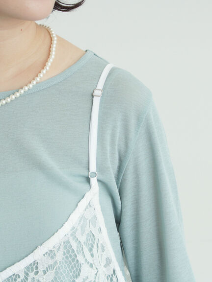 前後2WAYレースキャミソール（オフホワイト/グレー/ブラック）｜Samansa Mos2（サマンサ モスモス）通販