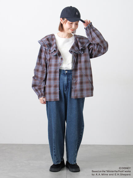 【Disney】くまのプーさんレースモチーフTシャツ（オフホワイト/ブラック/ベージュ）｜Samansa Mos2（サマンサ モスモス）通販