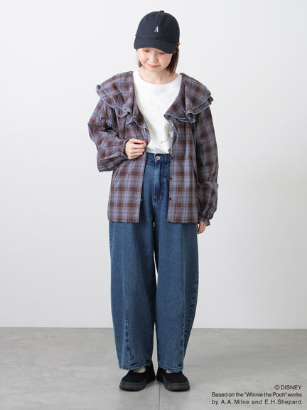 【Disney】くまのプーさんレースモチーフTシャツ（オフホワイト/ブラック/ベージュ）｜Samansa Mos2（サマンサ モスモス）通販