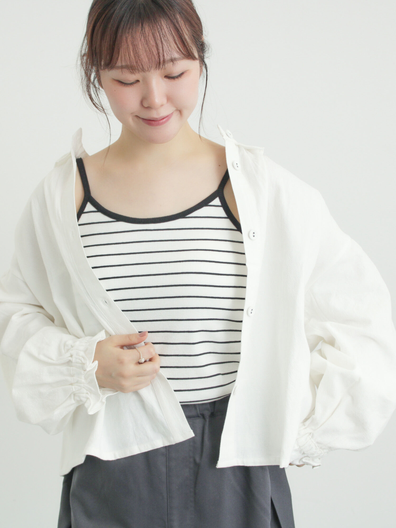 m♡様 カップinバックオープンキャミソール ホワイト ブラック 2点セット KOBE LETTUCE（神戸レタス） キャミソール キャミ ブラ ブラキャミ