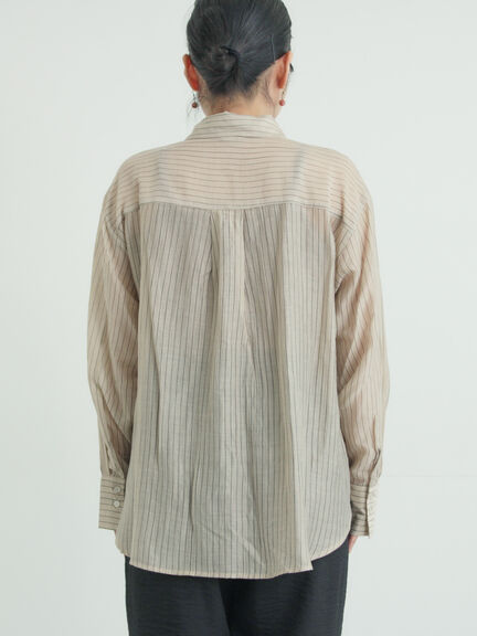 柄アソートシアーシャツ（グレー/ベージュ/ブラウン/サックスブルー/パープル）｜Samansa Mos2（サマンサ モスモス）通販