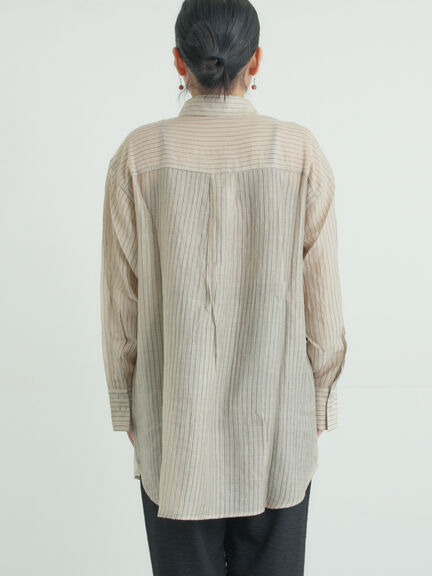 柄アソートシアーシャツ（グレー/ベージュ/ブラウン/サックスブルー/パープル）｜Samansa Mos2（サマンサ モスモス）通販