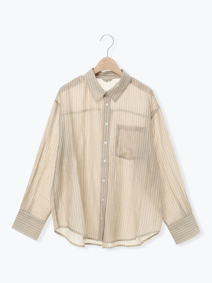 柄アソートシアーシャツ（グレー/ベージュ/ブラウン/サックスブルー/パープル）｜Samansa Mos2（サマンサ モスモス）通販