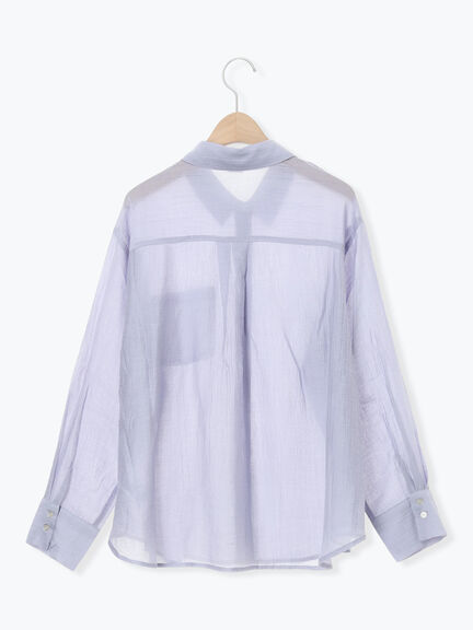 柄アソートシアーシャツ（グレー/ベージュ/ブラウン/サックスブルー/パープル）｜Samansa Mos2（サマンサ モスモス）通販