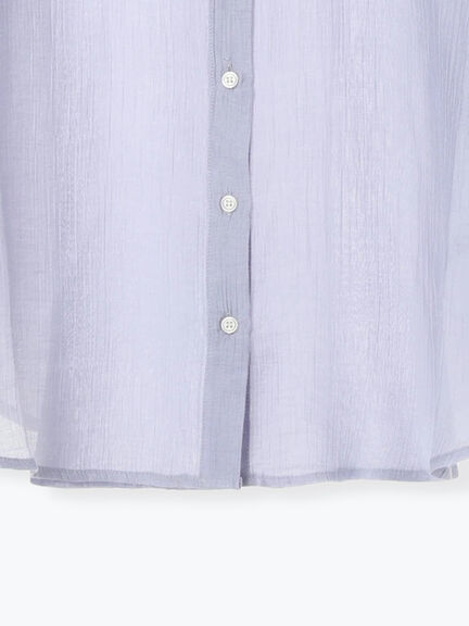 柄アソートシアーシャツ（グレー/ベージュ/ブラウン/サックスブルー/パープル）｜Samansa Mos2（サマンサ モスモス）通販