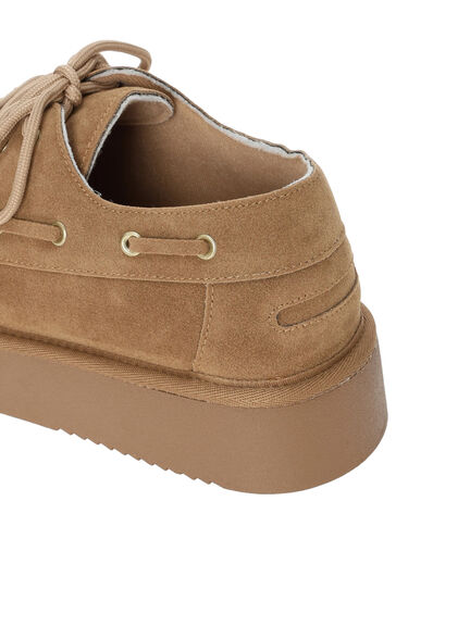 プラットフォームデッキシューズ（ベージュ/モカ）｜Samansa Mos2（サマンサ モスモス）通販