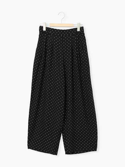 麻レーヨン柄アソートパンツ（ベージュ/ブラウン/ストライプ/水玉）｜Samansa Mos2（サマンサ モスモス）通販