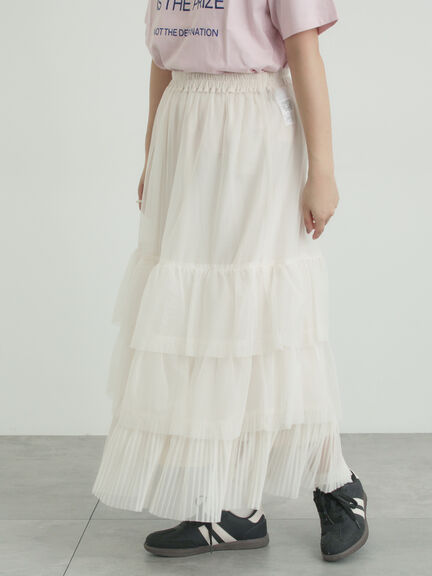 2WAYチュールティアードスカート（オフホワイト/ブラック/ピンク）｜Samansa Mos2（サマンサ モスモス）通販