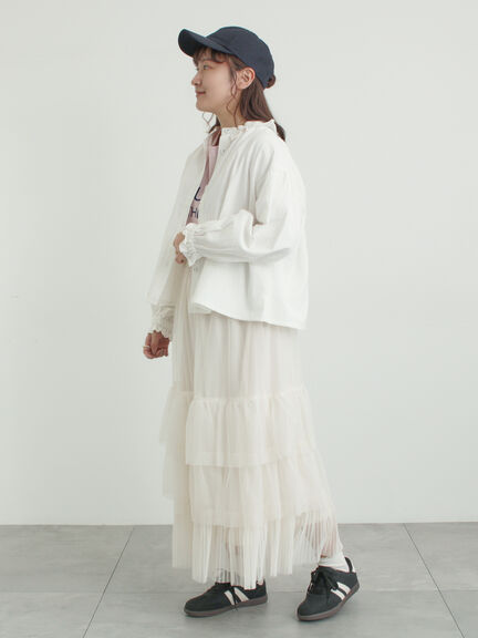 2WAYチュールティアードスカート（オフホワイト/ブラック/ピンク）｜Samansa Mos2（サマンサ モスモス）通販