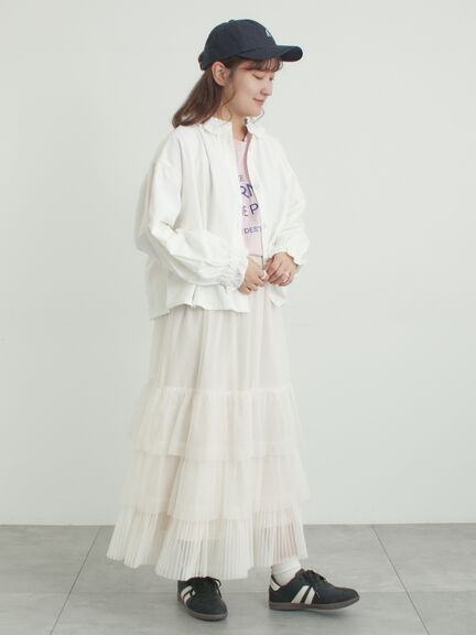 2WAYチュールティアードスカート（オフホワイト/ブラック/ピンク）｜Samansa Mos2（サマンサ モスモス）通販