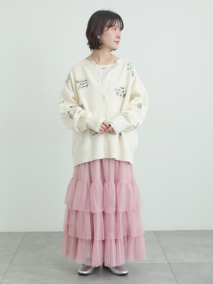 2WAYチュールティアードスカート（オフホワイト/ブラック/ピンク）｜Samansa Mos2（サマンサ モスモス）通販