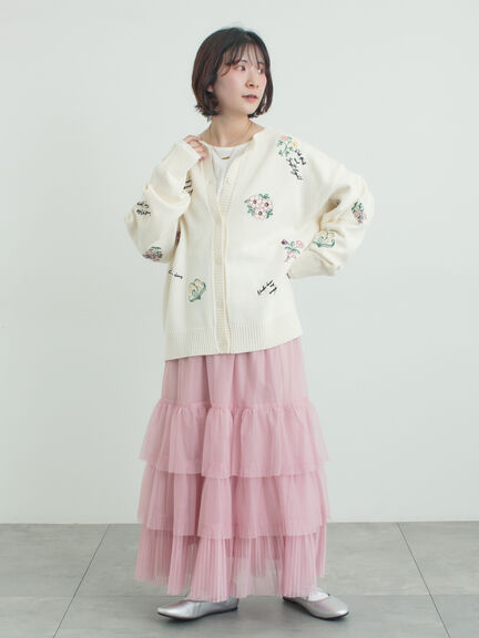 2WAYチュールティアードスカート（オフホワイト/ブラック/ピンク）｜Samansa Mos2（サマンサ モスモス）通販