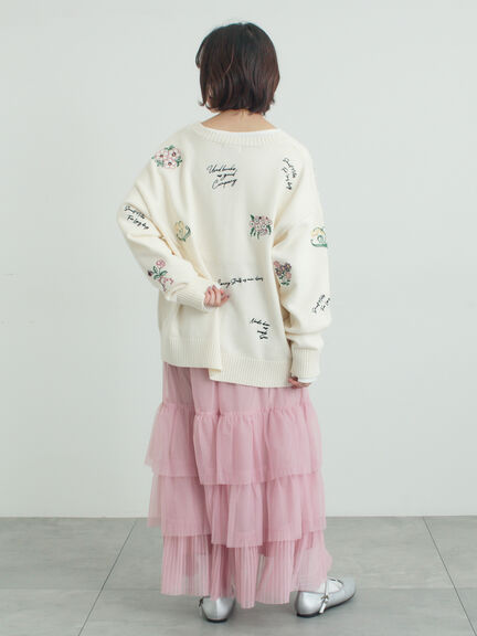 2WAYチュールティアードスカート（オフホワイト/ブラック/ピンク）｜Samansa Mos2（サマンサ モスモス）通販