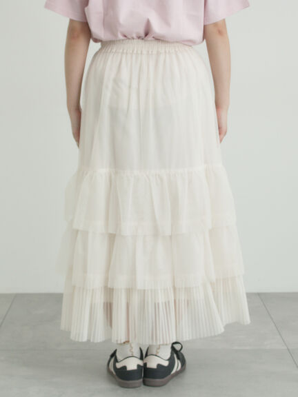 2WAYチュールティアードスカート（オフホワイト/ブラック/ピンク）｜Samansa Mos2（サマンサ モスモス）通販