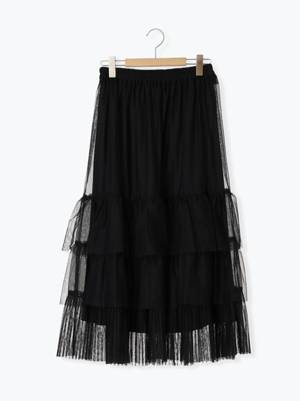 2WAYチュールティアードスカート（オフホワイト/ブラック/ピンク）｜Samansa Mos2（サマンサ モスモス）通販