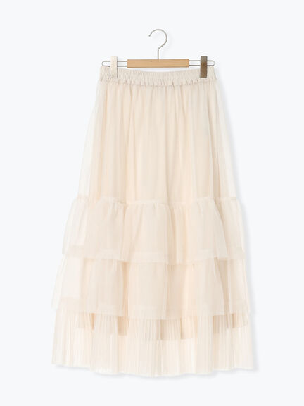 2WAYチュールティアードスカート（オフホワイト/ブラック/ピンク）｜Samansa Mos2（サマンサ モスモス）通販