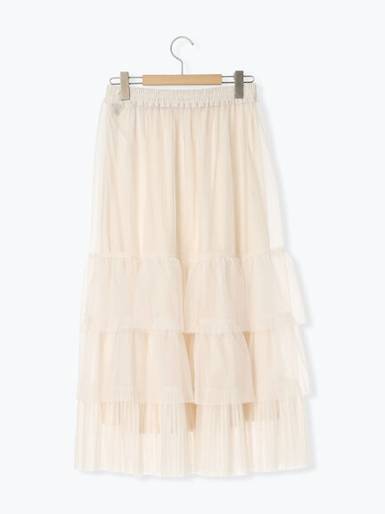 2WAYチュールティアードスカート（オフホワイト/ブラック/ピンク）｜Samansa Mos2（サマンサ モスモス）通販