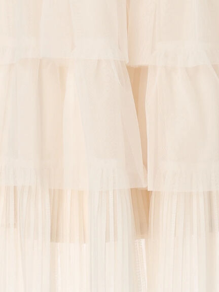 2WAYチュールティアードスカート（オフホワイト/ブラック/ピンク）｜Samansa Mos2（サマンサ モスモス）通販