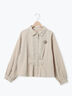 【Cross×Staff】ブローチ付シャツジャケット（チャコールグレー/ベージュ/モカ）｜Samansa Mos2（サマンサ モスモス）通販