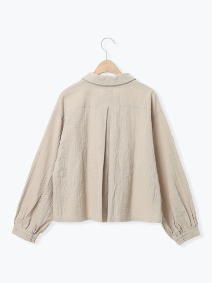 【Cross×Staff】ブローチ付シャツジャケット（チャコールグレー/ベージュ/モカ）｜Samansa Mos2（サマンサ モスモス）通販