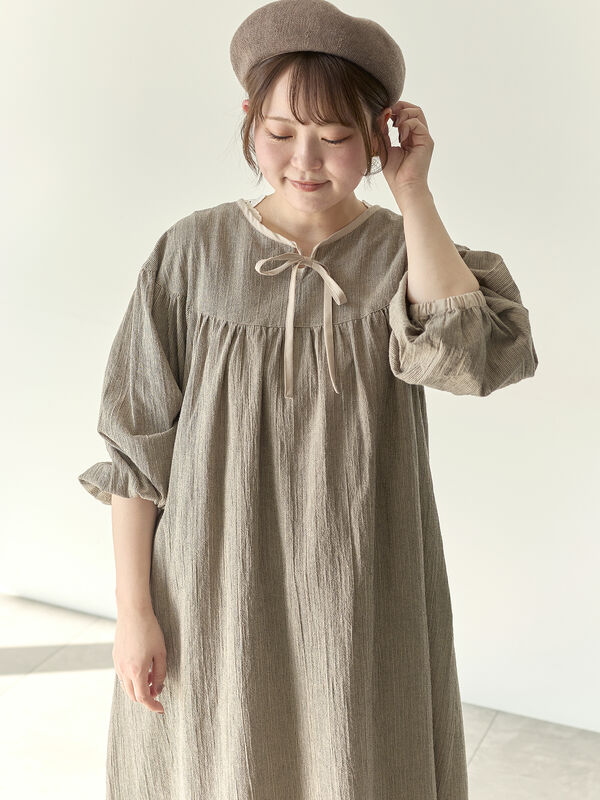 【Cross×Staff】前後2WAYワンピース（ストライプ）｜Samansa Mos2（サマンサ モスモス）通販