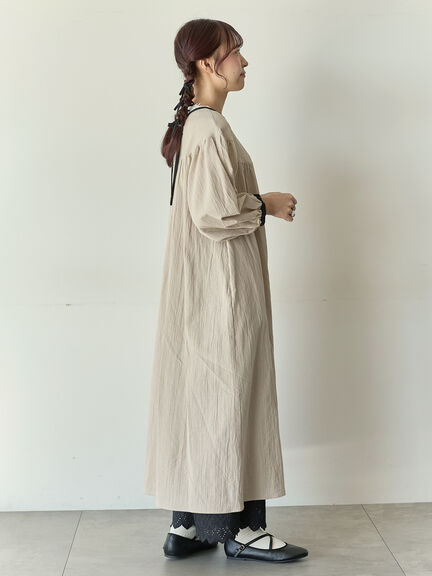 【Cross×Staff】前後2WAYワンピース（ブラック/ベージュ/ストライプ/ギンガムチェック）｜Samansa Mos2（サマンサ モスモス）通販