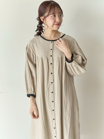 【Cross×Staff】前後2WAYワンピース（ブラック/ベージュ/ストライプ/ギンガムチェック）｜Samansa Mos2（サマンサ モスモス）通販