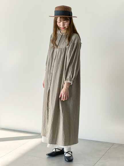 【Cross×Staff】前後2WAYワンピース（ブラック/ベージュ/ストライプ/ギンガムチェック）｜Samansa Mos2（サマンサ モスモス）通販