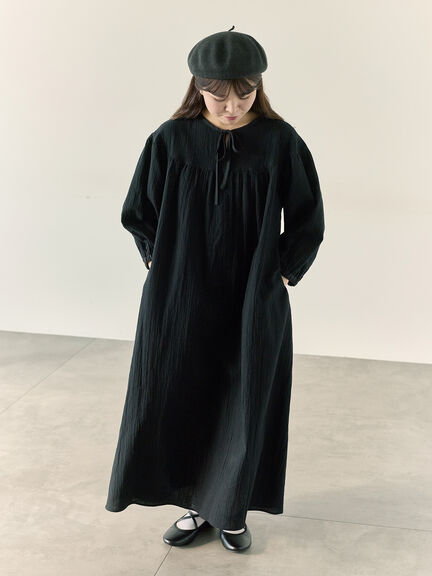 【Cross×Staff】前後2WAYワンピース（ブラック/ベージュ/ストライプ/ギンガムチェック）｜Samansa Mos2（サマンサ モスモス）通販