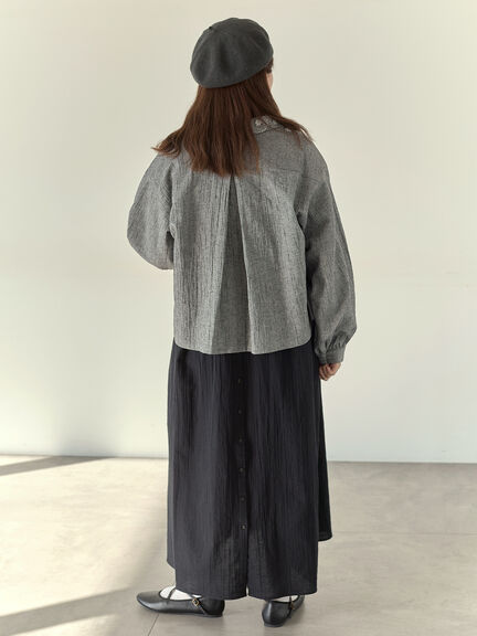 【Cross×Staff】前後2WAYワンピース（ブラック/ベージュ/ストライプ/ギンガムチェック）｜Samansa Mos2（サマンサ モスモス）通販