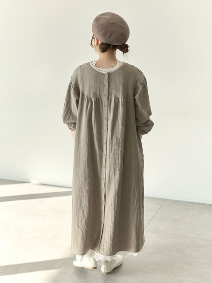 【Cross×Staff】前後2WAYワンピース（ブラック/ベージュ/ストライプ/ギンガムチェック）｜Samansa Mos2（サマンサ モスモス）通販