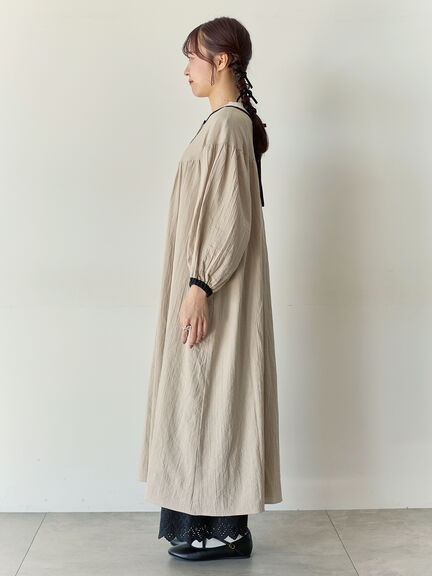 【Cross×Staff】前後2WAYワンピース（ブラック/ベージュ/ストライプ/ギンガムチェック）｜Samansa Mos2（サマンサ モスモス）通販