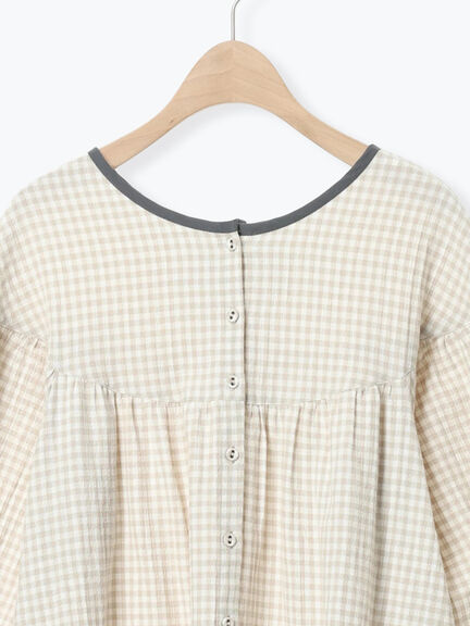 【Cross×Staff】前後2WAYワンピース（ブラック/ベージュ/ストライプ/ギンガムチェック）｜Samansa Mos2（サマンサ モスモス）通販