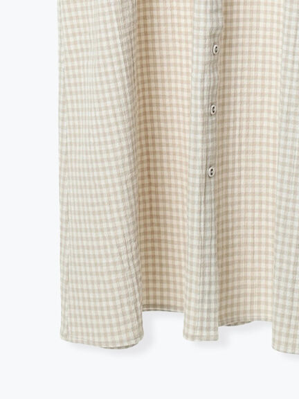 【Cross×Staff】前後2WAYワンピース（ブラック/ベージュ/ストライプ/ギンガムチェック）｜Samansa Mos2（サマンサ モスモス）通販