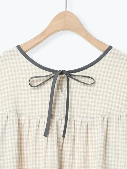 【Cross×Staff】前後2WAYワンピース（ブラック/ベージュ/ストライプ/ギンガムチェック）｜Samansa Mos2（サマンサ モスモス）通販