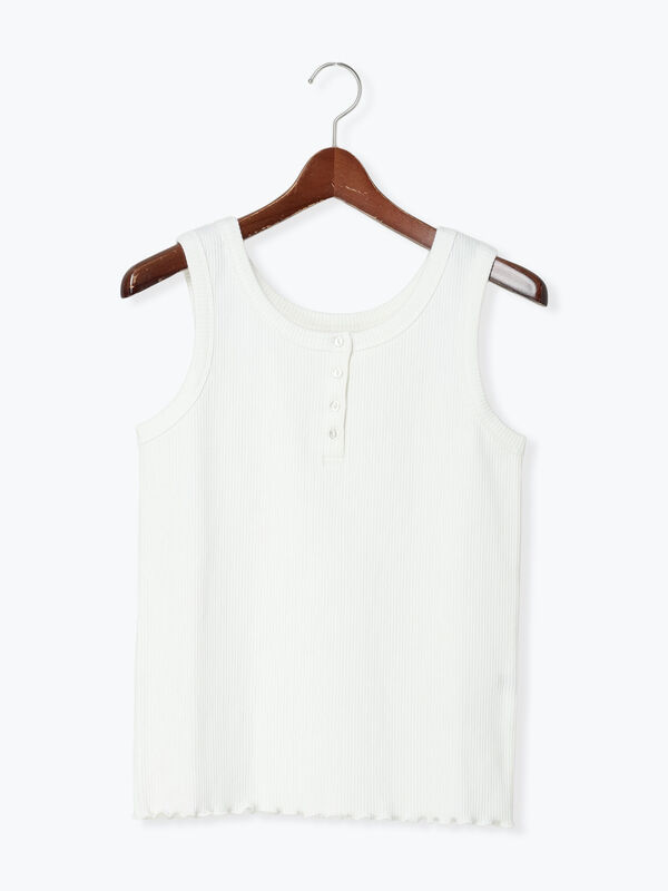 前後2WAYヘンリーテレコタンクトップ（オフホワイト）｜Samansa Mos2（サマンサ モスモス）通販