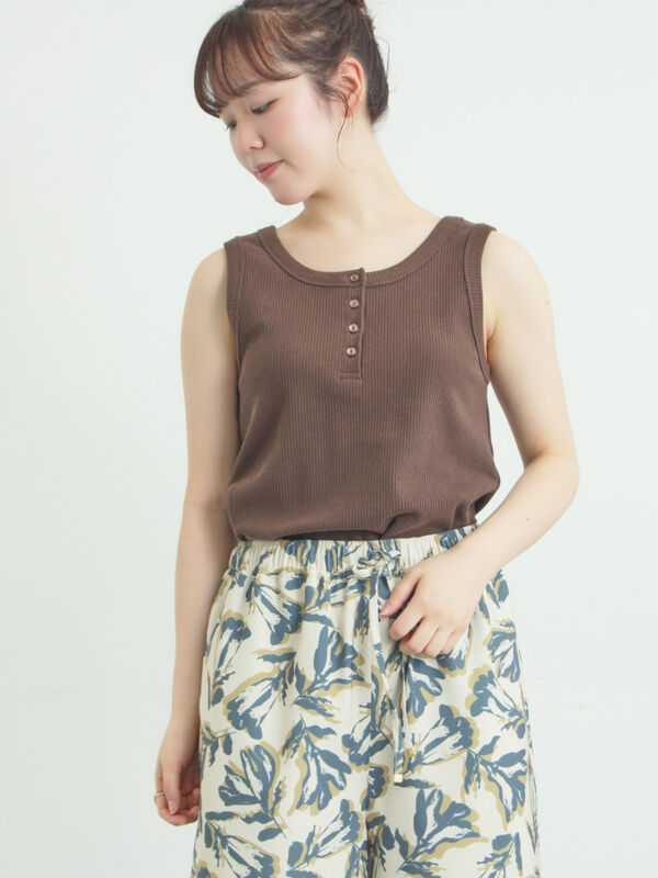 Deuxieme Classe☆GLANCE タンクトップ　ブラウン　タグ付新品 GLANCE タンクトップ（タンクトップ）｜Deuxieme Classe