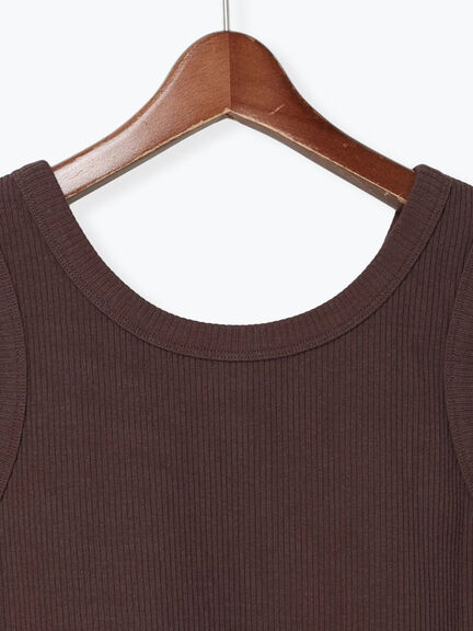 前後2WAYヘンリーテレコタンクトップ（オフホワイト/ブラック/ダークブラウン）｜Samansa Mos2（サマンサ モスモス）通販