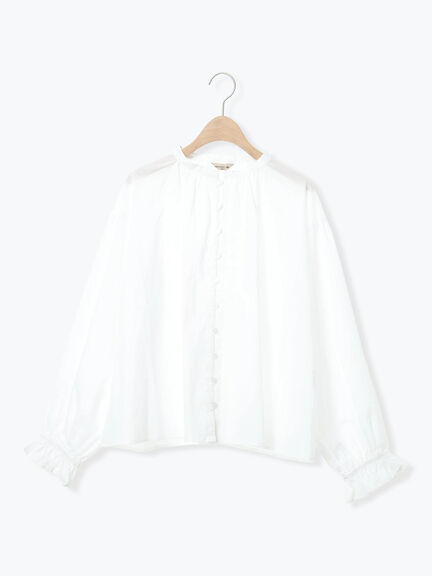 【Cross×Staff】レース襟付きブラウス（オフホワイト/チャコールグレー/グレージュ）｜Samansa Mos2（サマンサ モスモス）通販