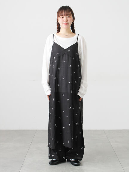 シアー楊柳刺繍キャミソールワンピース（オフホワイト/ブラック/ミント）｜Samansa Mos2（サマンサ モスモス）通販