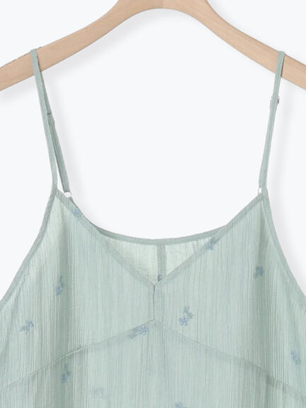 シアー楊柳刺繍キャミソールワンピース（オフホワイト/ブラック/ミント）｜Samansa Mos2（サマンサ モスモス）通販