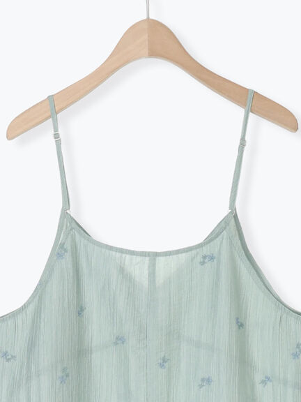 シアー楊柳刺繍キャミソールワンピース（オフホワイト/ブラック/ミント）｜Samansa Mos2（サマンサ モスモス）通販