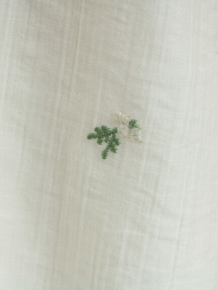 シアー楊柳刺繍イージーパンツ（オフホワイト/ブラック/ミント）｜Samansa Mos2（サマンサ モスモス）通販