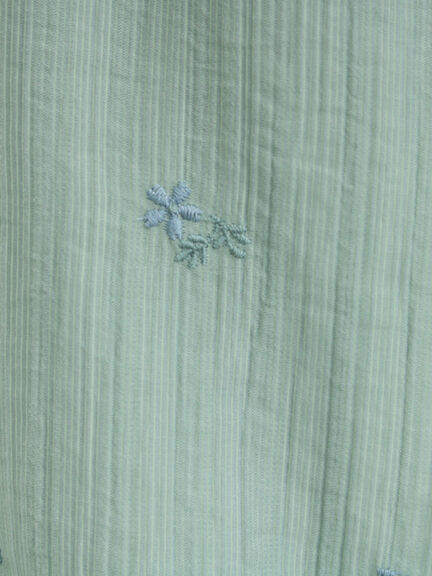 シアー楊柳刺繍イージーパンツ（オフホワイト/ブラック/ミント）｜Samansa Mos2（サマンサ モスモス）通販