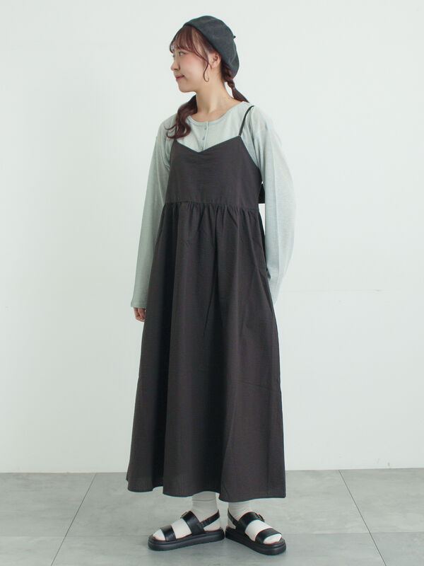 バックリボンキャミワンピース（ブラック/ブラウン/サックスブルー）｜Samansa Mos2（サマンサ モスモス）通販